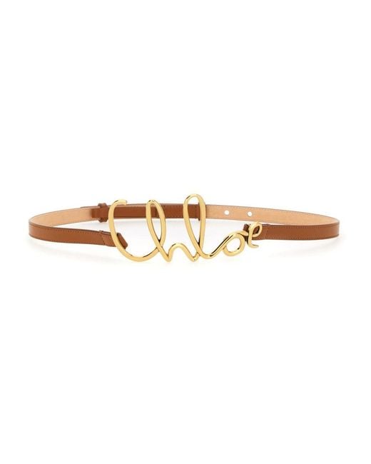 Women's White Logo Buckle Belt