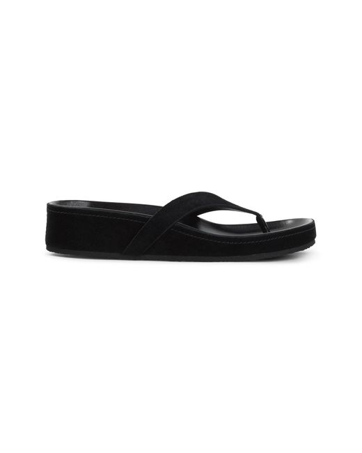 Phoebe Philo Black Round Flip Flops