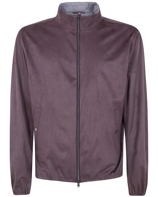 Herno Purple Bomber Jacket for men