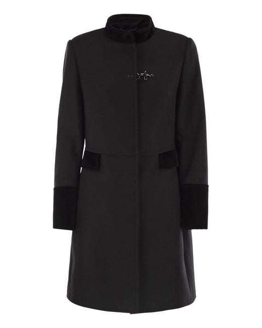 Fay Black Wool Cloth Coat