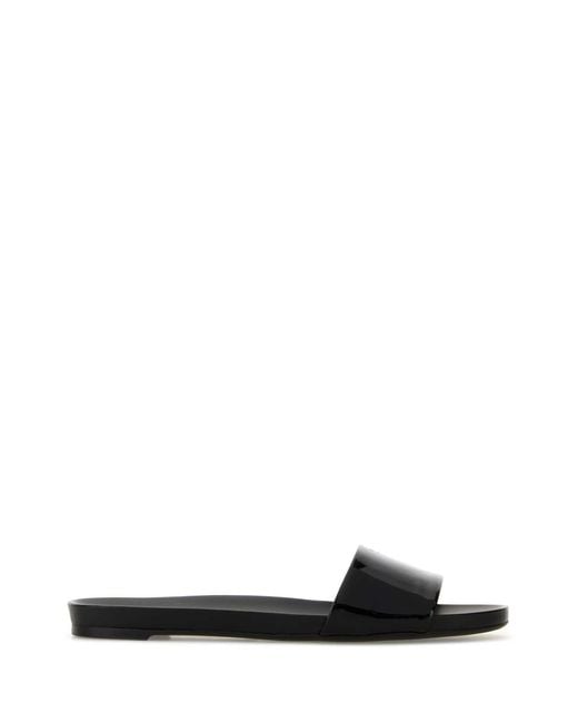 Prada Black Solid Ciabatte Slides