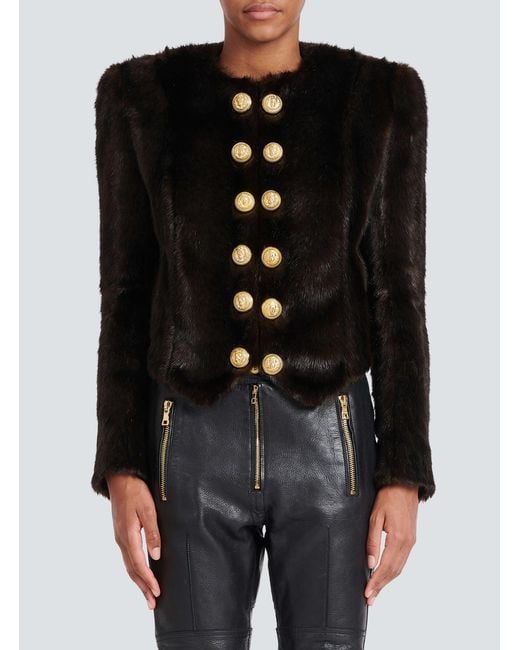 Balmain Gray Leather Pants