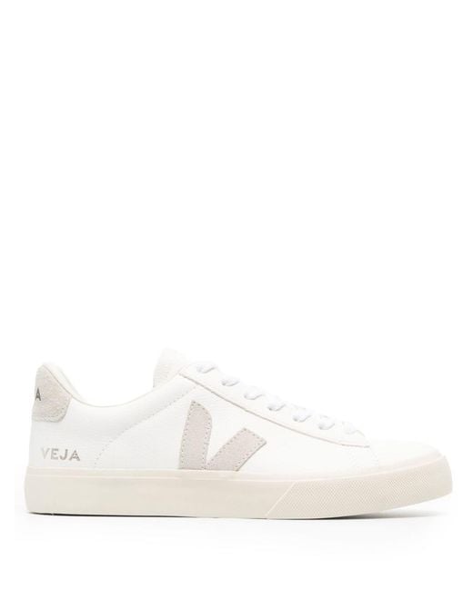 Veja White Campo Chromefree Leather Sneakers for men