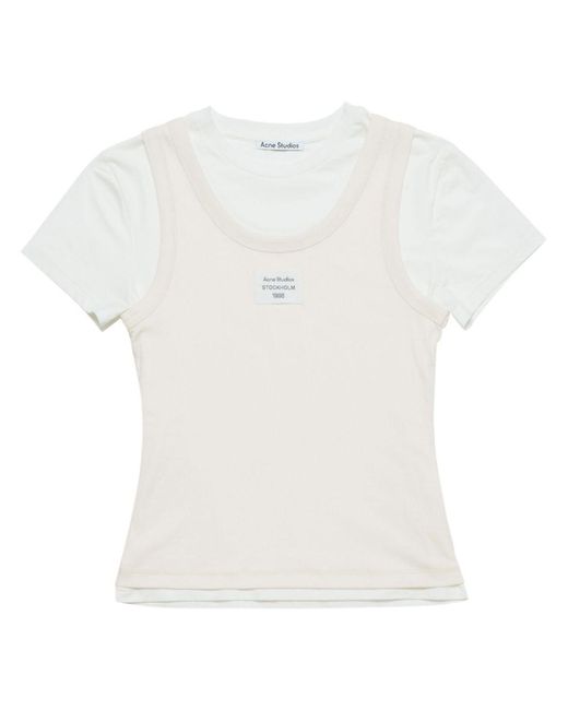 Women's White Layered Tshirt