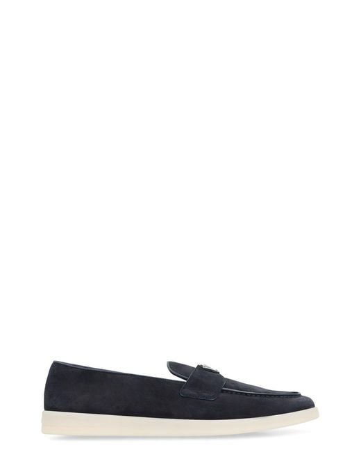 Men's Black Suede Loafers