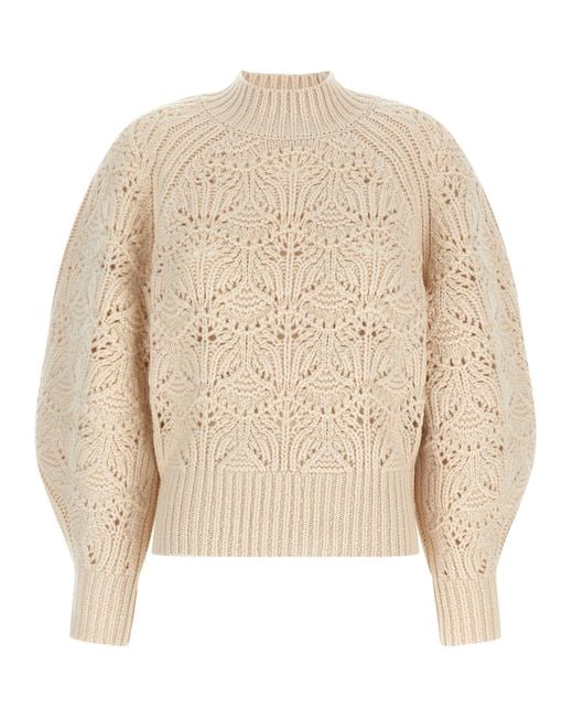 Zimmermann Natural 'Hypnotic Cable Knit' Sweater