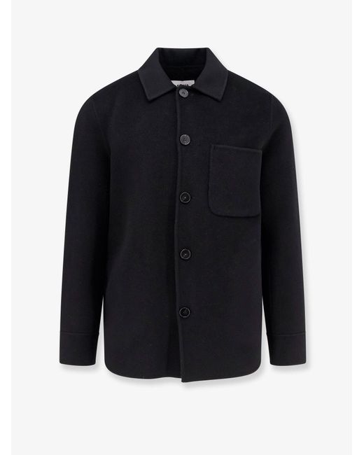 Alpha Studio Blue Wool Coat