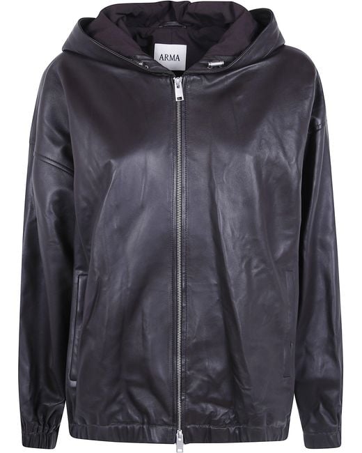 Arma Black "Guisy" Lamb Easy Jacket