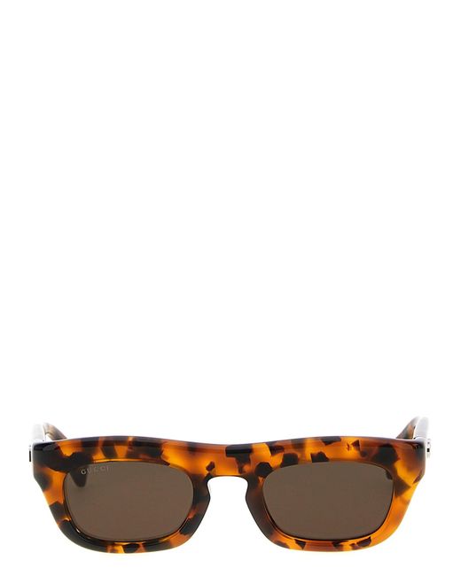 Gucci White Rectangular Sunglasses for men