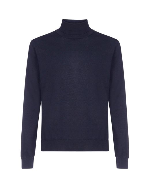 D 40 Blue Turtleneck Sweater for men