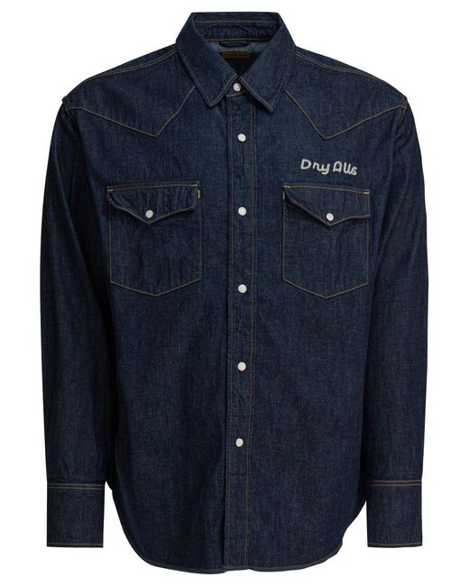 Human Made Blue Western Shirts for men