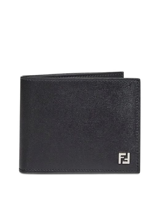 Fendi Black Squared Ff Bifold Wallet for men