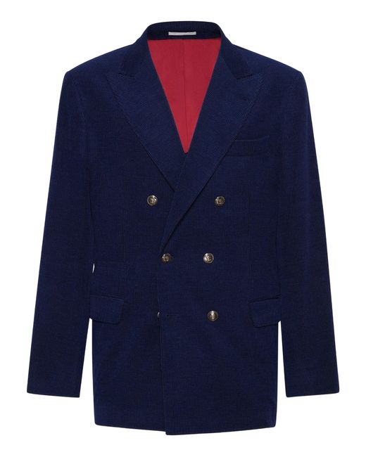 Brunello Cucinelli Blue Jacket for men