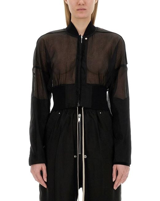 Rick Owens Black Cropped Jacket