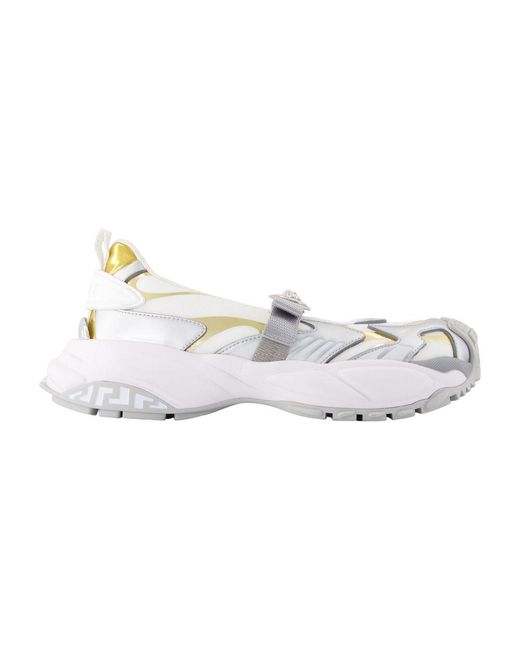 Versace White Mary Jane Sneakers