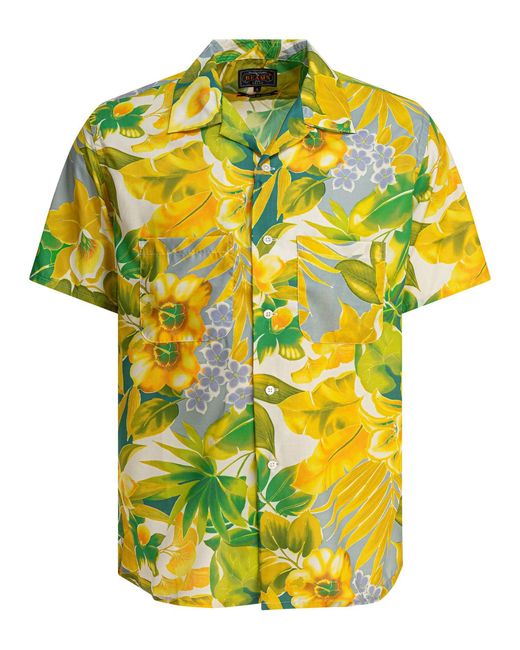 Men's Tropical Shirts Yellow