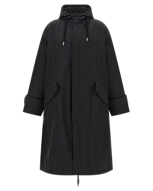 AMI Black Polyamide Parka Clothing for men