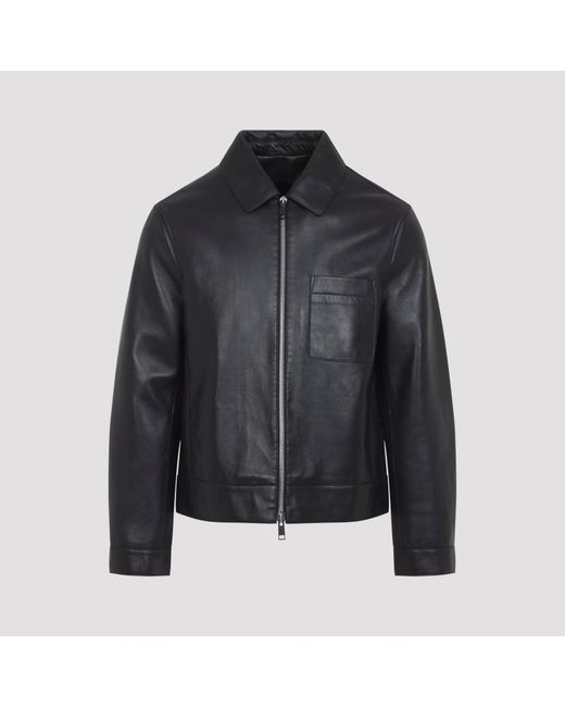 Yves Salomon Black Leather Jackets for men