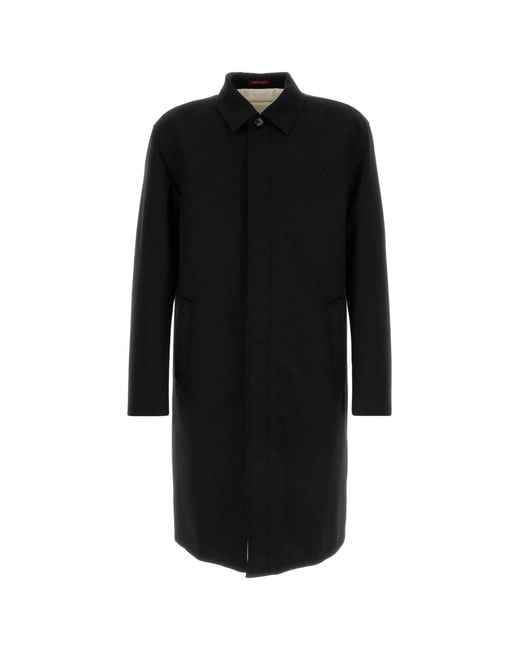 Gucci Black Wool Coat for men