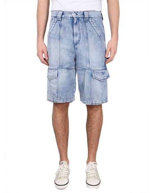 Isabel Marant Blue Bermuda Timy for men