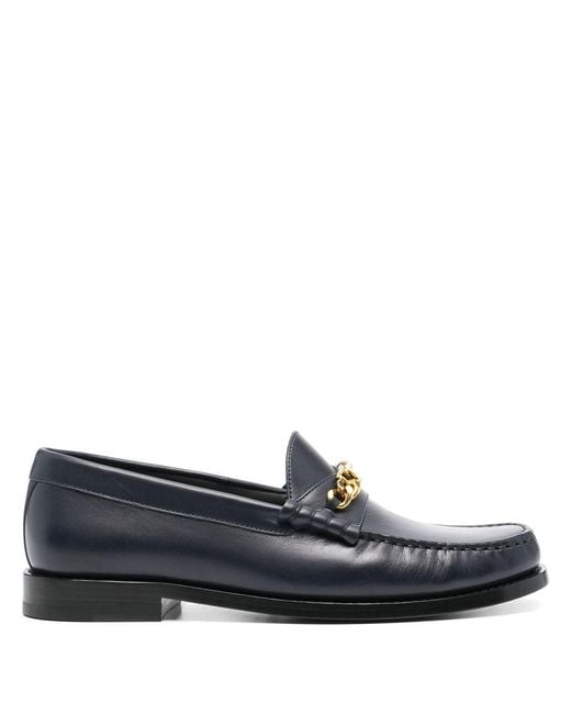Céline Blue Triomphe Loafers