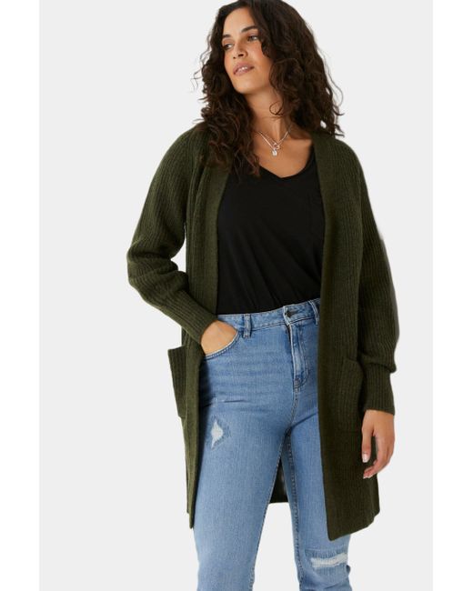 FatFace Heather Edge To Edge Cardigan Sweater in Black Lyst