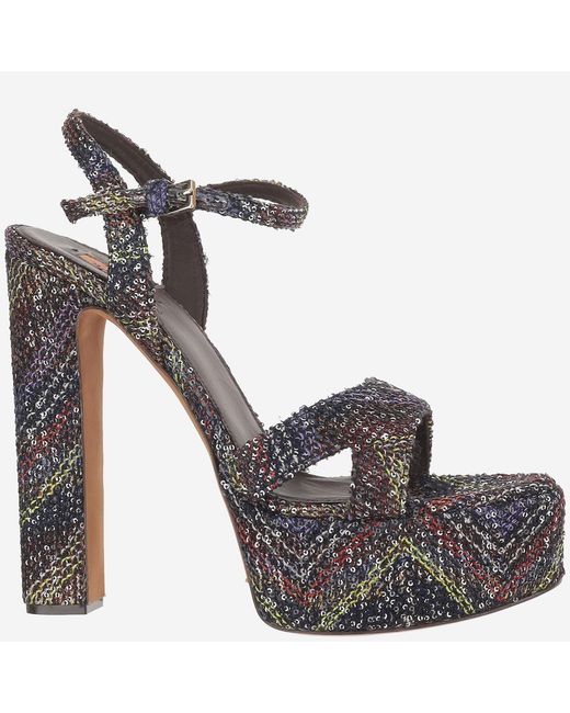 Missoni Metallic Platform Sandals Multicoloured