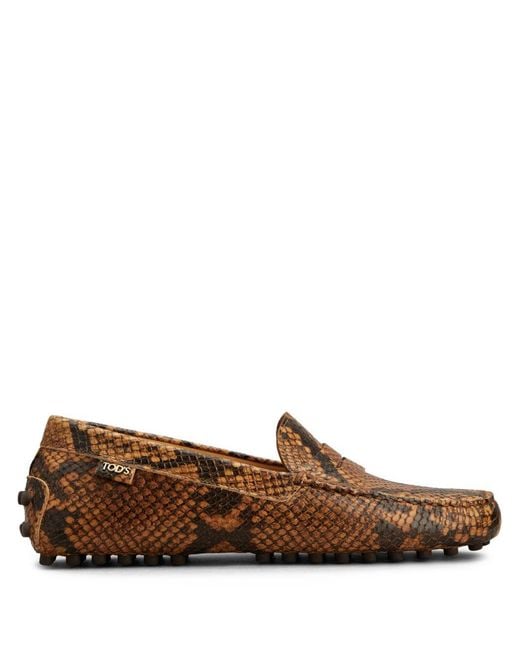 Tod's Brown Crew Neck Flat Shoes