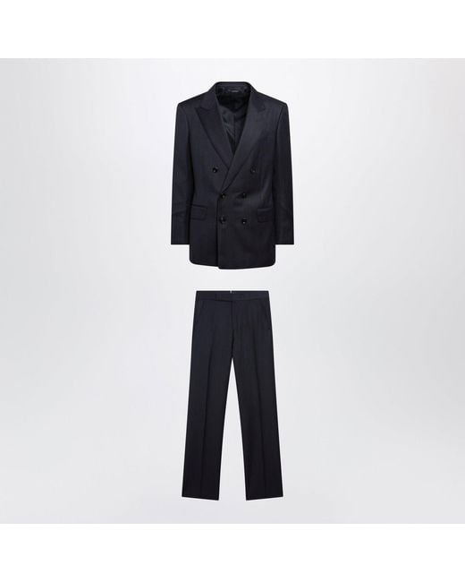 Tom Ford Blue Doublebreasted Wool Suit for men