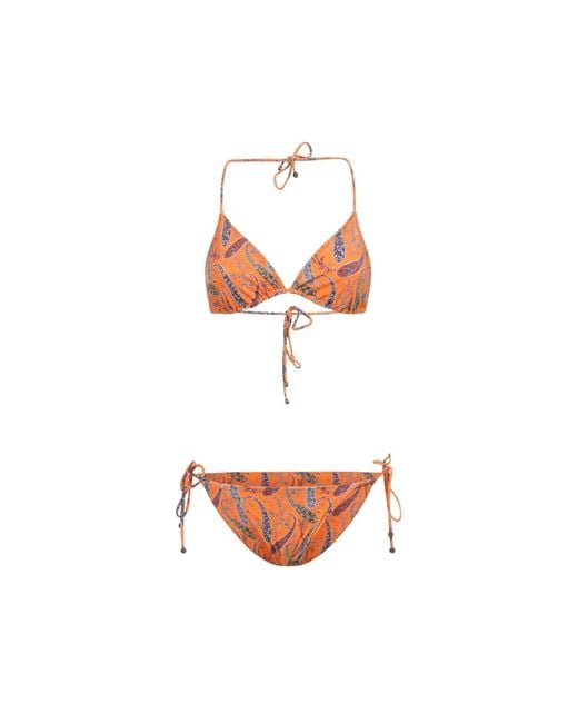 Etro White Triangle Bikini