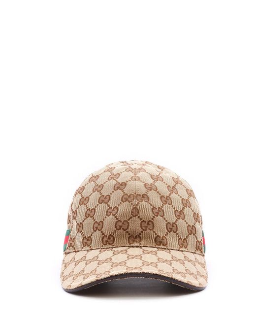 Gucci Natural Cap With Web Detail for men