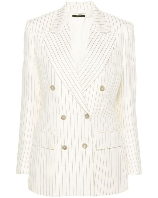 Tom Ford Natural Double-Breasted Jacket Wallis