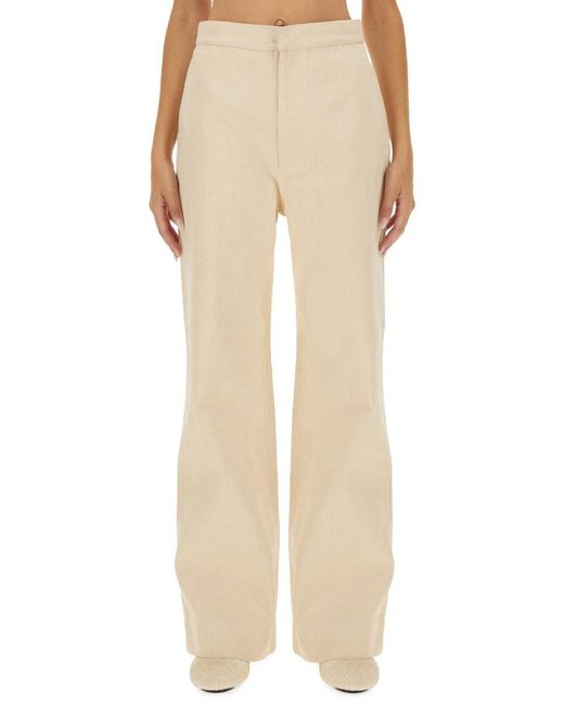 Jil Sander Natural Flared Pants
