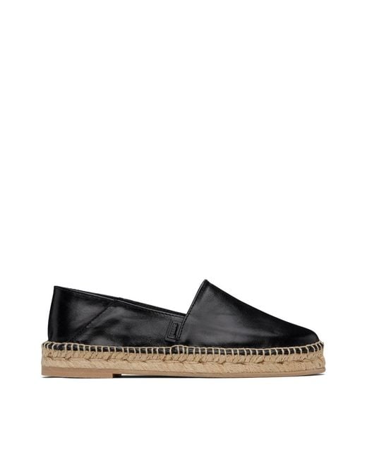 AMI Black Logo Slip-On Espadrilles
