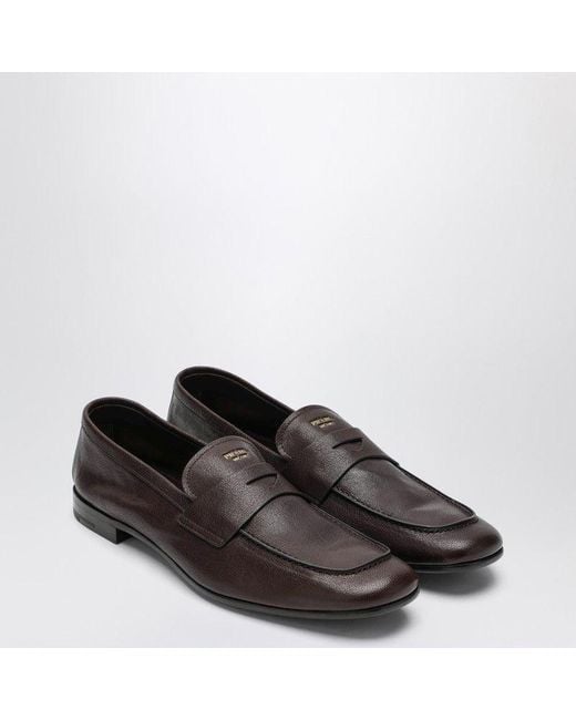 Men's Black Dark Leather Loafers