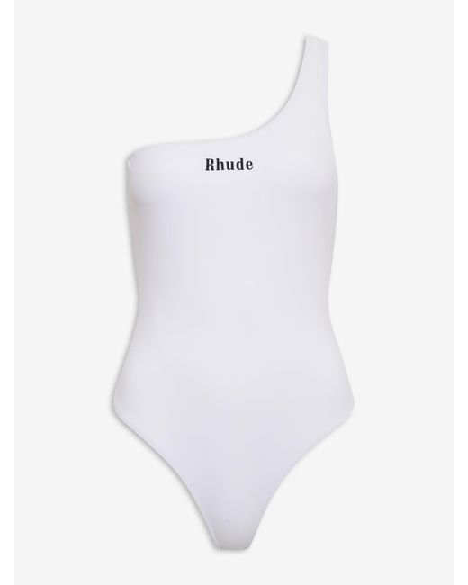 Rhude White One-Piece Swim