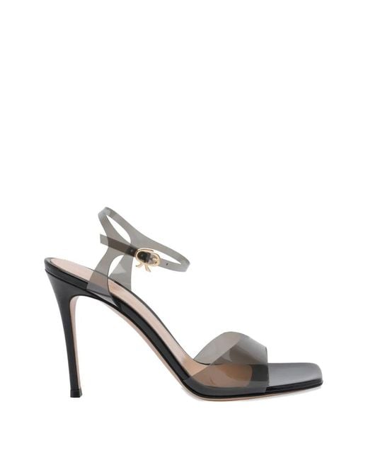 Gianvito Rossi White Plexi Sandals
