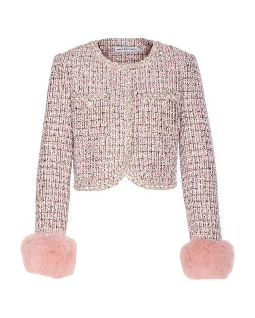 Self-Portrait Pink Tweed Jackets