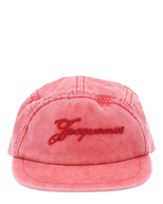 Jacquemus Pink Cappello "La Casquette Gardian" Con Logo