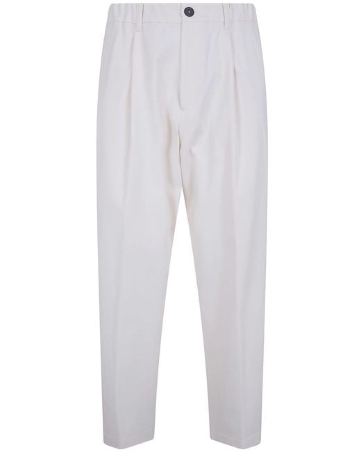 Herno White Regular Trousers