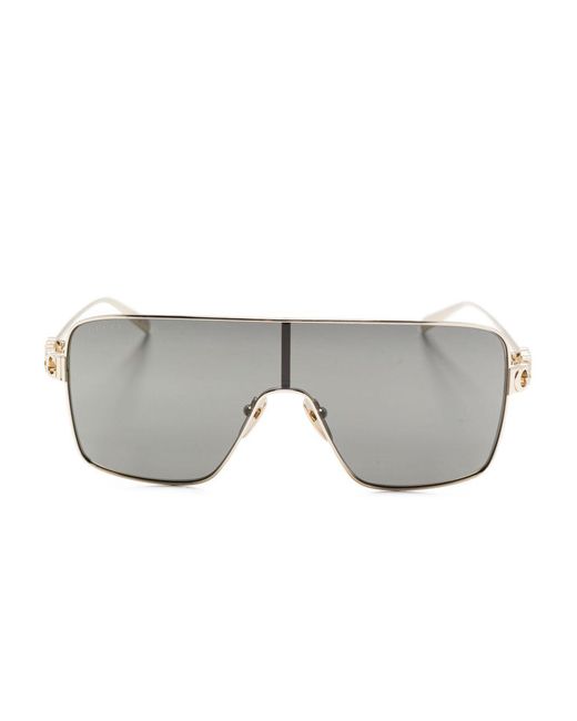 Gucci Gray Rectangular Shape Sunglasses