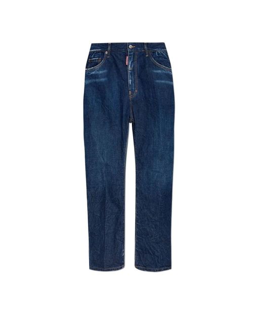 DSquared² Blue Pants 5 Pockets for men
