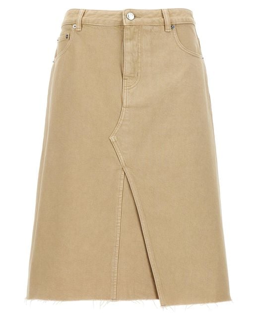 Tory Burch Natural 'Deconstructed Midi' Skirt