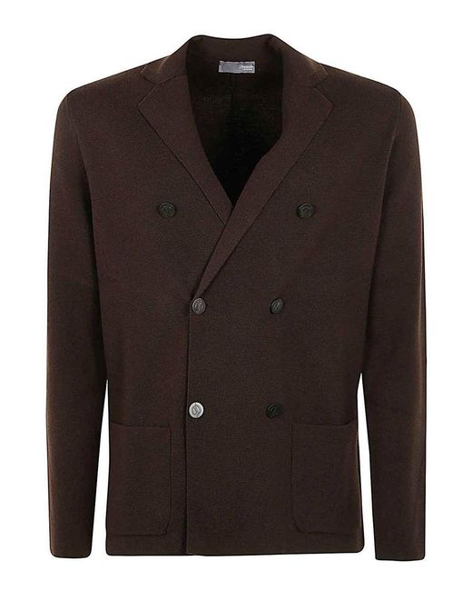 Drumohr Black Double Breasted Blazer for men