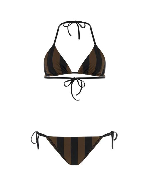 Fendi Black Printed Lycraã¢Â Bikini