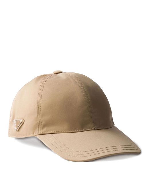 Prada Natural Re-Nylon Baseball Cap for men