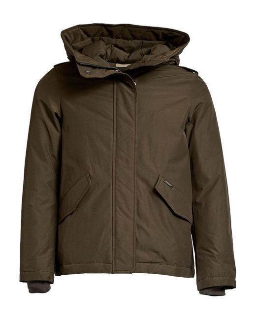 Woolrich Green Hooded Blouson Jacket