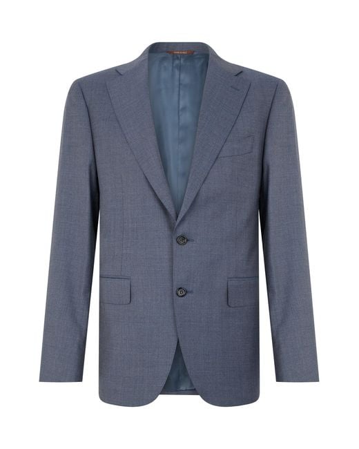 Canali Blue Single-Breasted Jacket for men