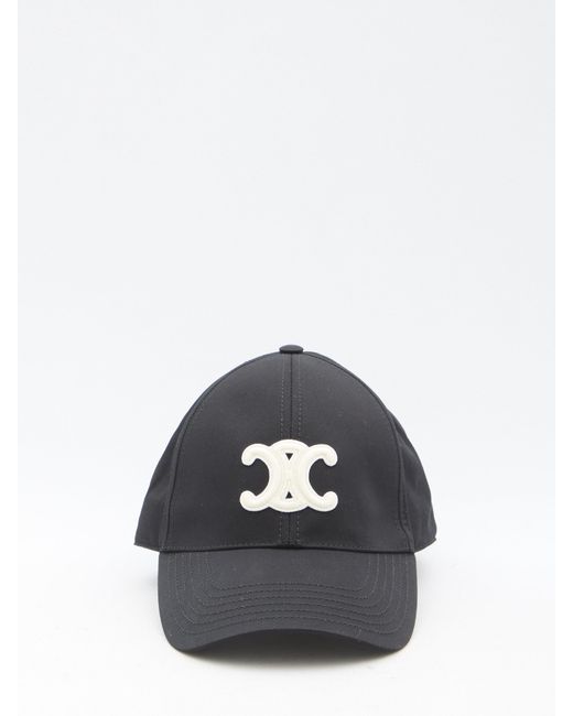Céline Blue Triomphe Cotton Baseball Hat