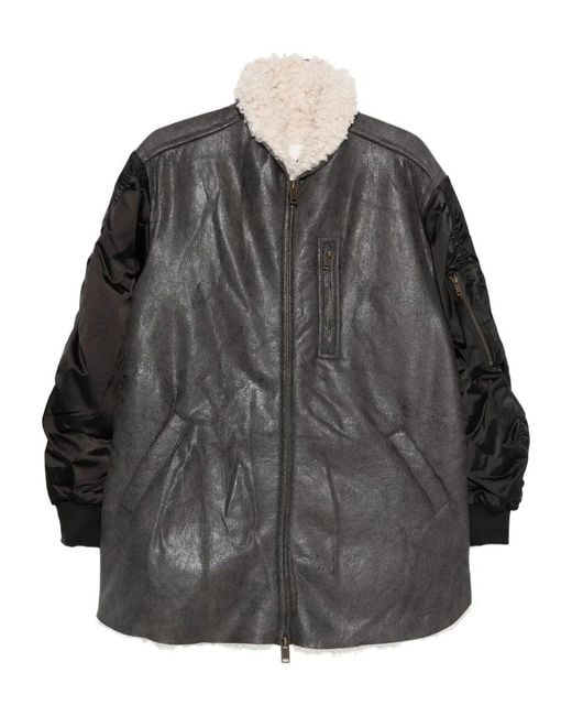 Isabel Marant Gray Metallic-Effect Bomber Jacket